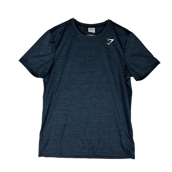 Gymshark Arrival T-Shirt Men's Large Blue Slim Fit Performance Work Out Gym Run - Picture 1 of 9